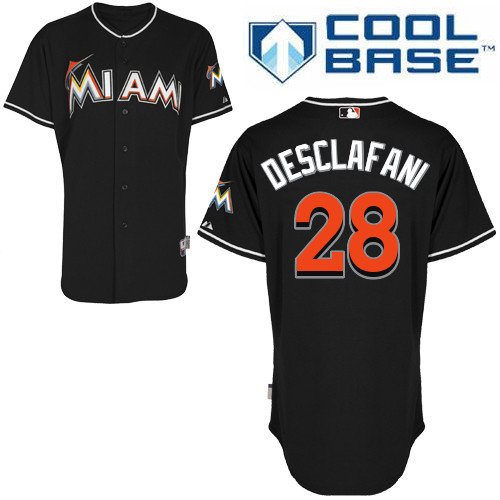 Anthony DeSclafani #28 Youth Baseball Jersey-Miami Marlins Authentic Alternate 2 Black Cool Base MLB Jersey
